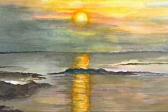 Julie Ressler, Sunrise at Birch Harbor, ME